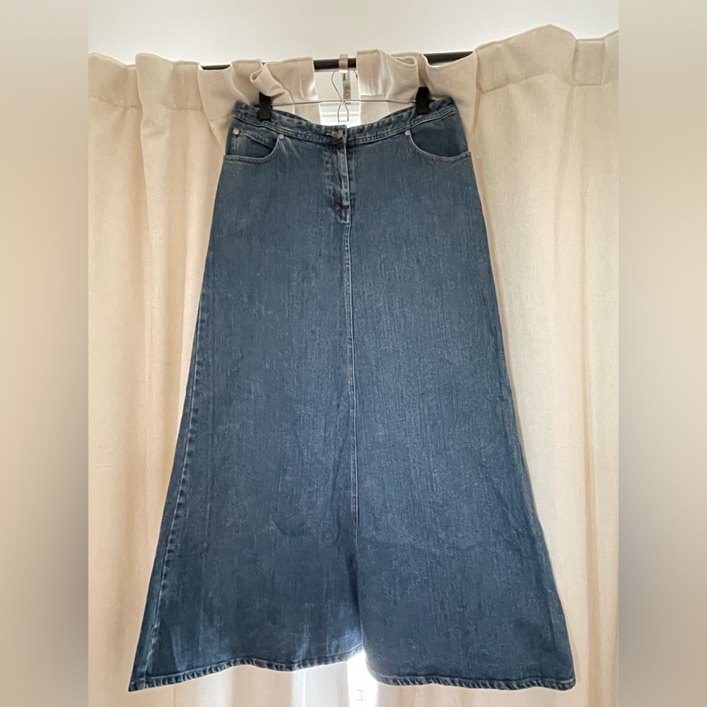 Stylish Denim Maxi Skirt